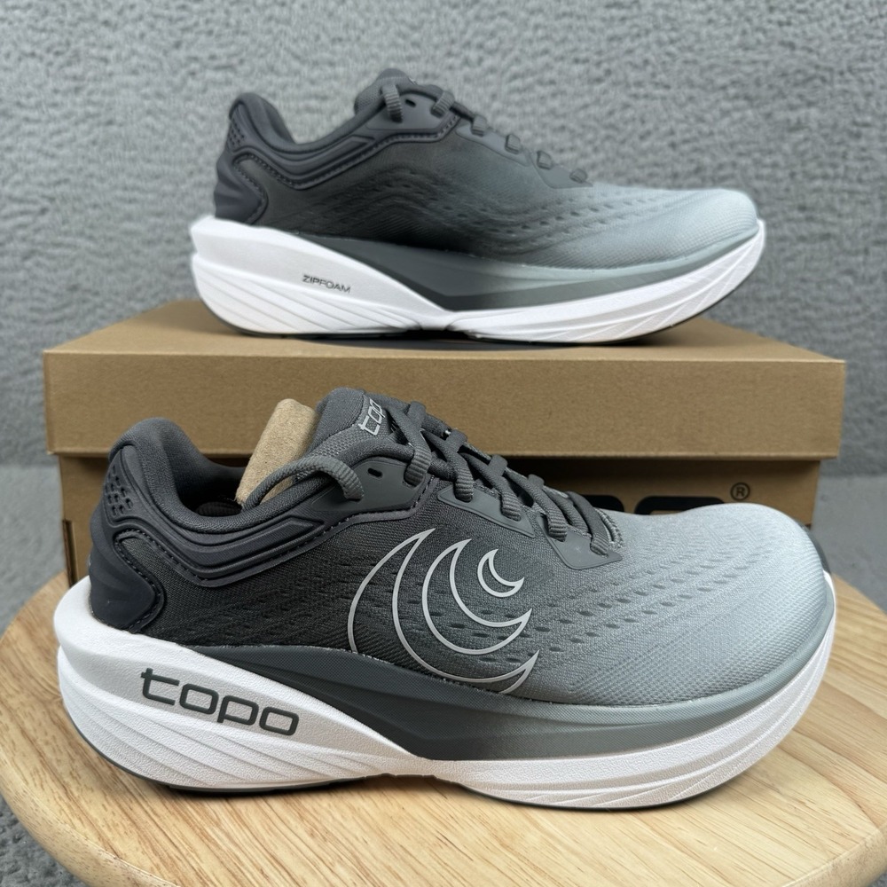Topo Athletic Phantom 4 Womens Size 6 Grey Grey Road Running Shoes 5MM Drop